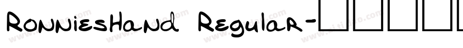RonniesHand Regular字体转换